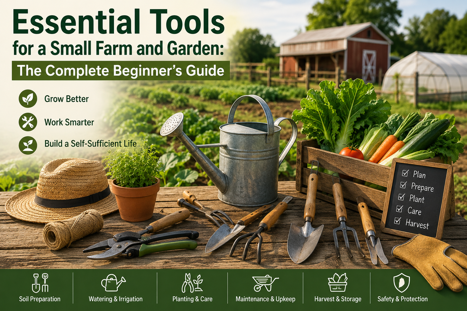 Essential Tools for a Small Farm and Garden: The Complete Beginner’s Guide